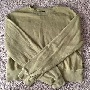 green cropped sweatshirt